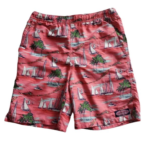 Vineyard Vines Other - Vineyard Vines Pink Sailboats Swim Trunks - Size L